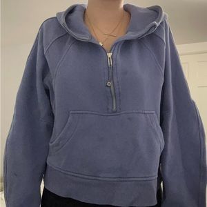 Lululemon scuba oversized half-zip hoodie, color: rain, size: XS/S